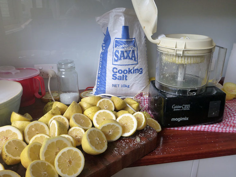 Preparation of preserved lemons