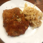 Finished venison schnitzel dish